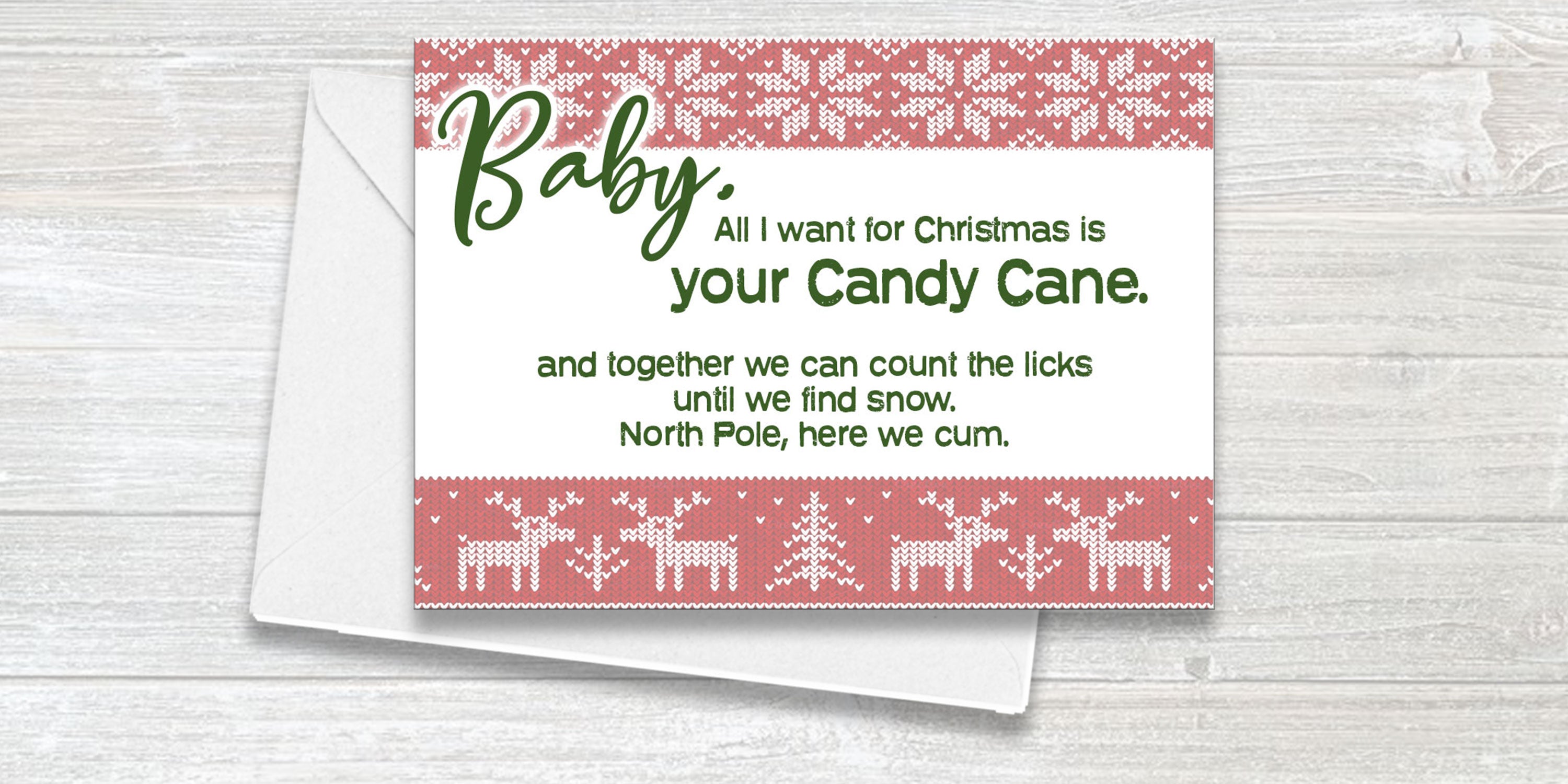 Potty Mouth Christmas Cards - Vulgar Mail - Sexy Words