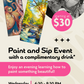 July 1st - West End - Sanford - DIY Paint & Sip - Tentacles or Glimmering Waters