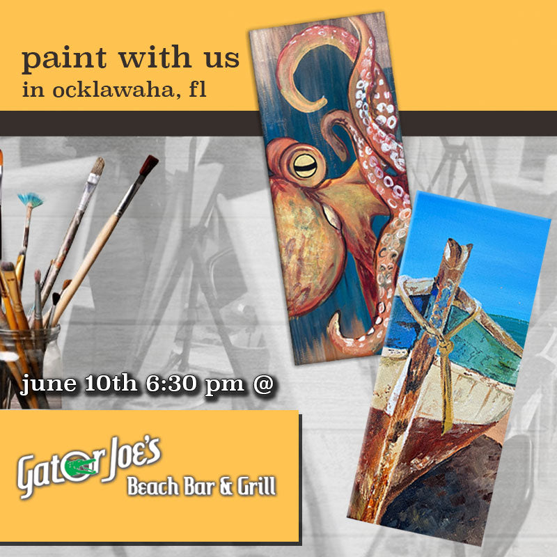 June 10th - Gator Joe’s Beach Bar And Grill - Ocklawaha - DIY Paint & Sip - Coastal Creations