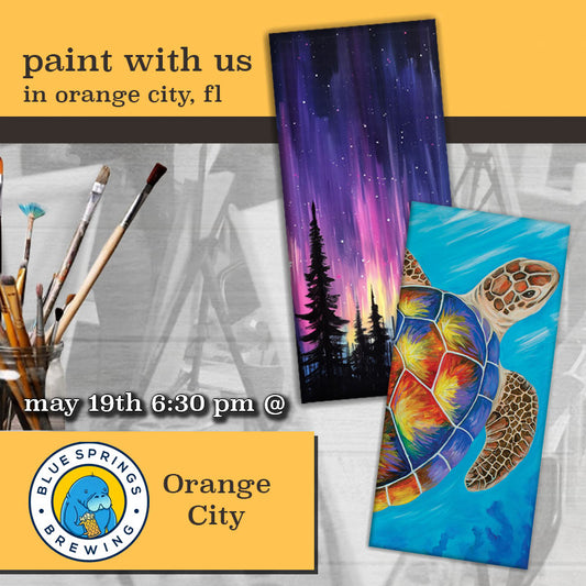 May 19th - Blue Springs Brewing - Orange City - DIY Paint & Sip - Turtles & Skies