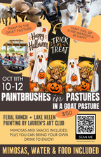 October 17th - Feral Ranch - Lake Helen - Paint & Sip with Highland Cows - Chicken Ghosts and Highland Babies