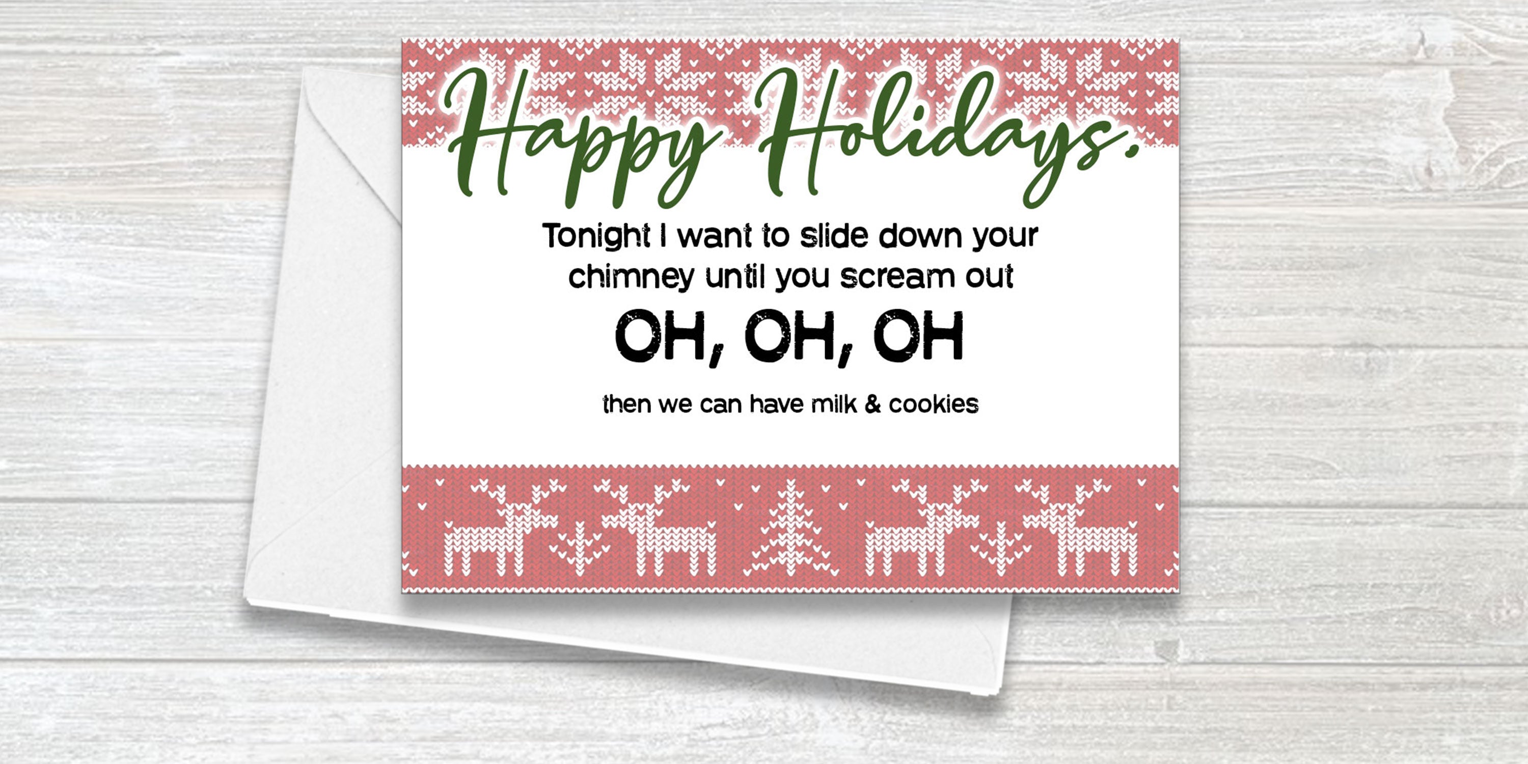 Potty Mouth Christmas Cards - Vulgar Mail - Sexy Words