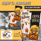 October 17th - Feral Ranch - Lake Helen - Paint & Sip with Highland Cows - Chicken Ghosts and Highland Babies