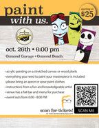 October 26th - Ormond Garage - Ormond Beach - DIY Paint & Sip - Nightmare Before Christmas