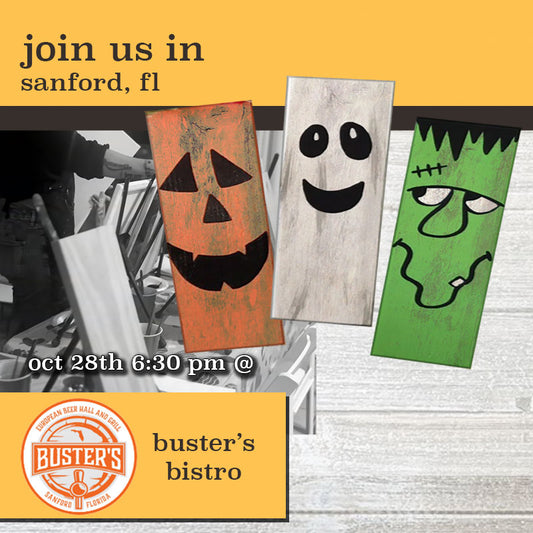 October 28th - Buster's Bistro - Sanford - DIY Paint & Sip - Halloween Characters