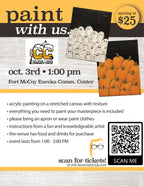 October 3rd - Fort McCoy Eureka Community Center - DIY Paint & Sip - Ghosts and Pumpkins