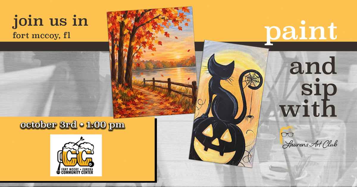 October 3rd - Fort McCoy Eureka Community Center - DIY Paint & Sip - Ghosts and Pumpkins