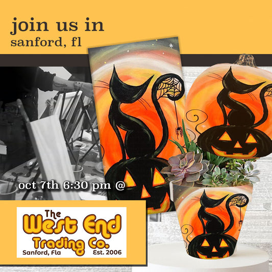 October 7th - West End - Sanford - DIY Paint & Sip - Pumpkins Galore
