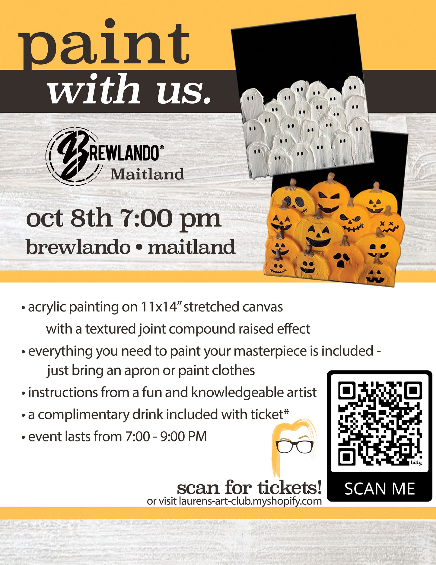 October 8th - Brewlando Maitland - DIY Paint and Sip Event - Fall & Spooky Season