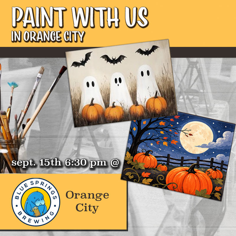 September 15th - Blue Springs Brewing - Orange City - DIY Paint & Sip - Pumpkins